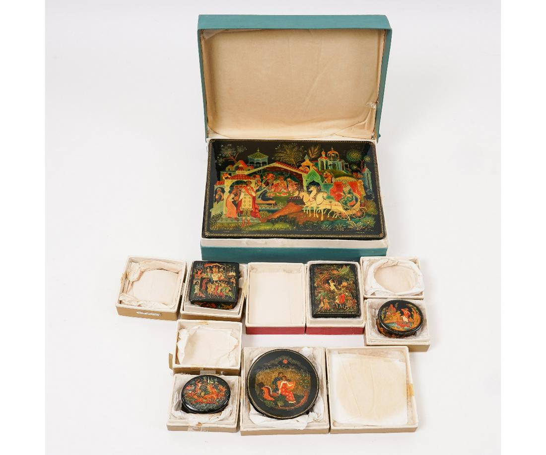 RUSSIAN LACQUER WARE BOXES (1 of 12)