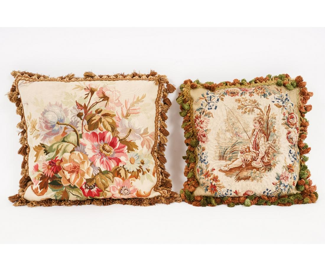 TWO AUBUSSON PILLOWS (1 of 6)