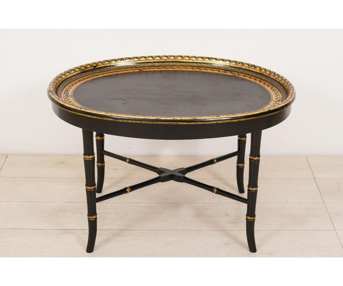 BLACK LACQUER TRAY TABLE (1 of 9)