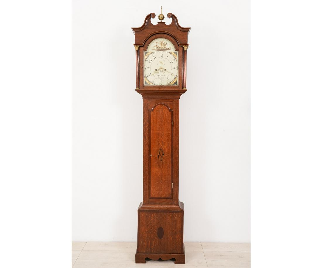 ENGLISH OAK TALL CASE CLOCK (1 of 10)