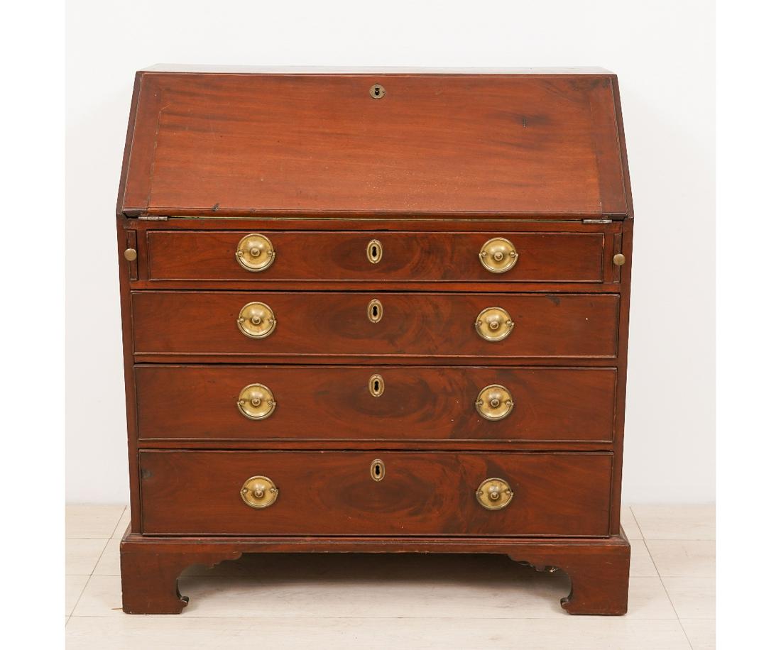 ENGLISH CHIPPENDALE SLANT FRONT DESK (1 of 10)