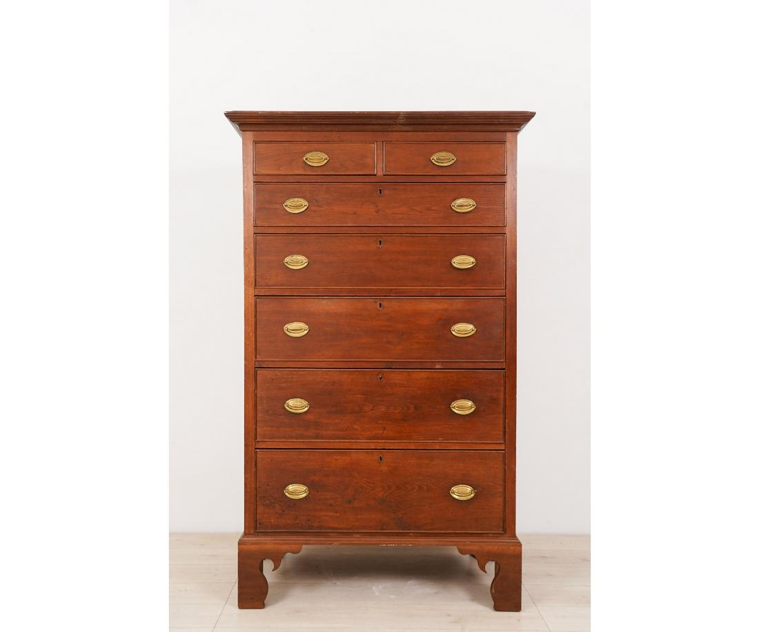 MASSIVE CHIPPENDALE TALL CHEST (1 of 6)