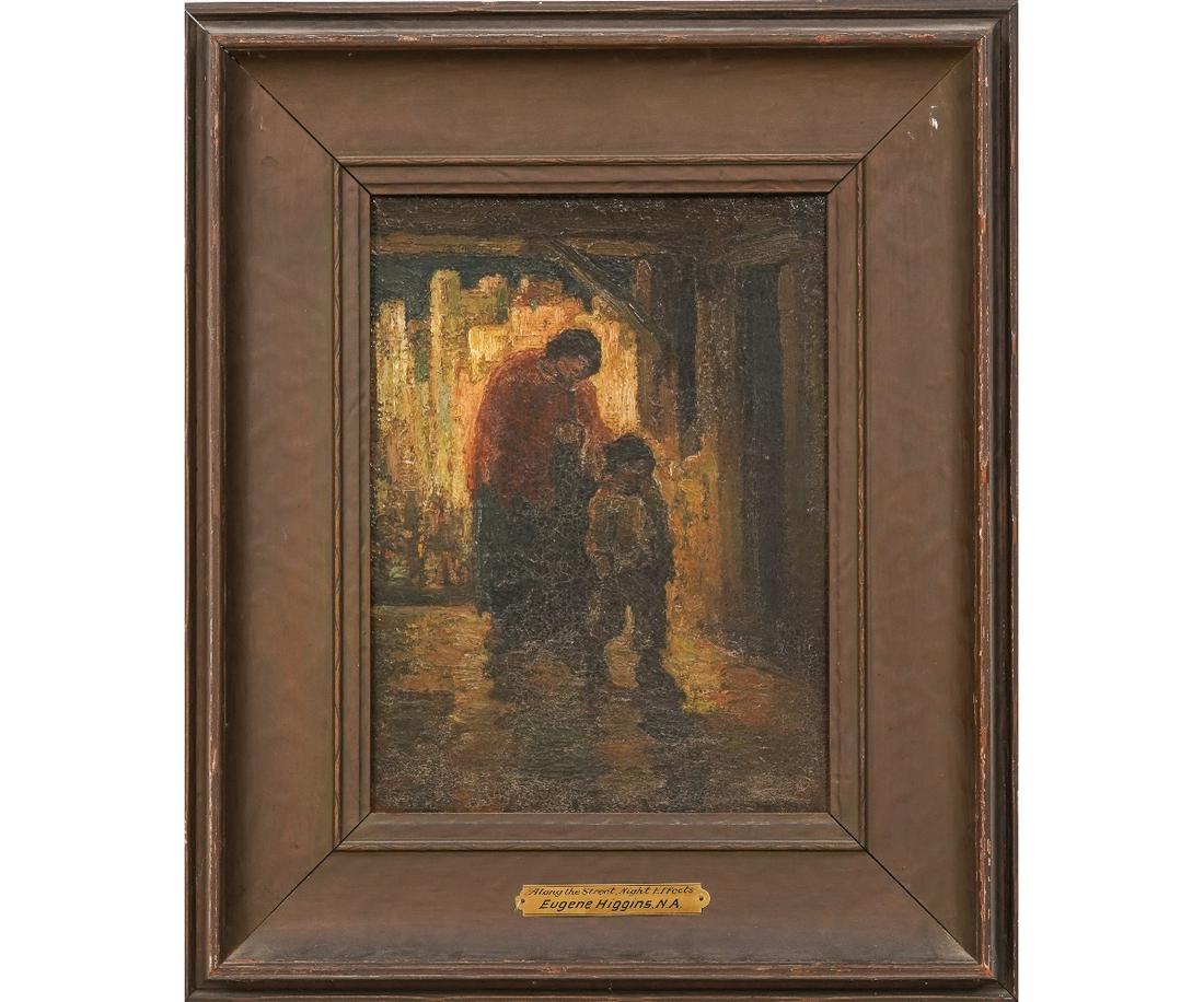 EUGENE HIGGINS OIL ON BOARD (1 of 6)