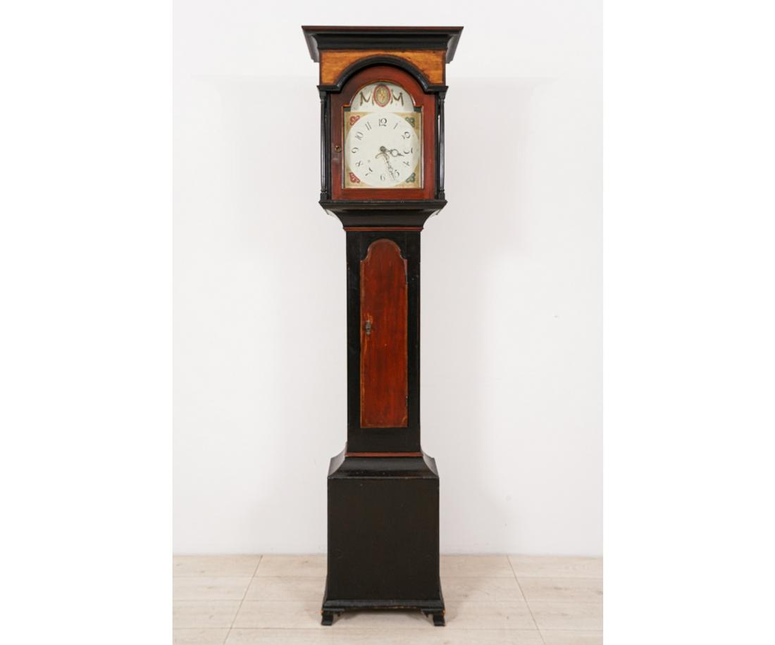 PENNSYLVANIA PAINT DECORATED TALL CASE CLOCK (1 of 9)