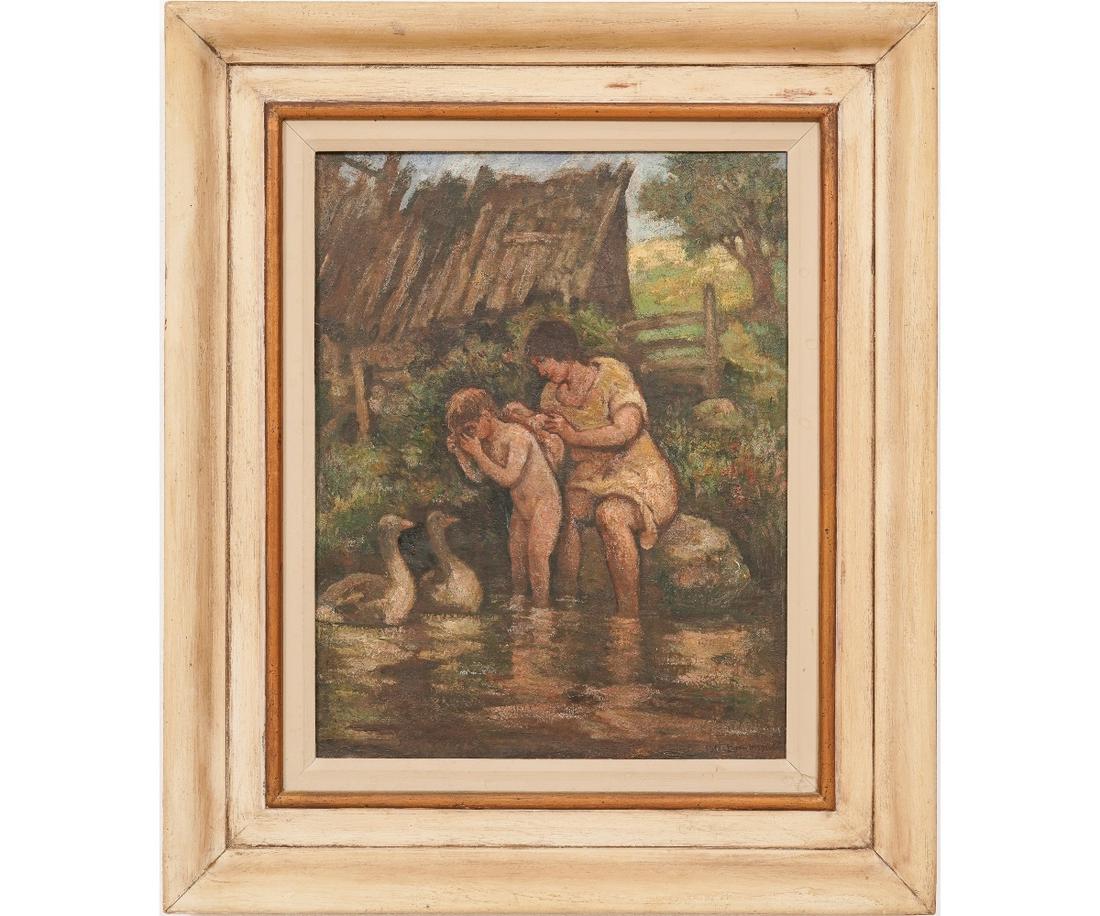 EUGENE HIGGINS OIL ON CANVAS (1 of 5)