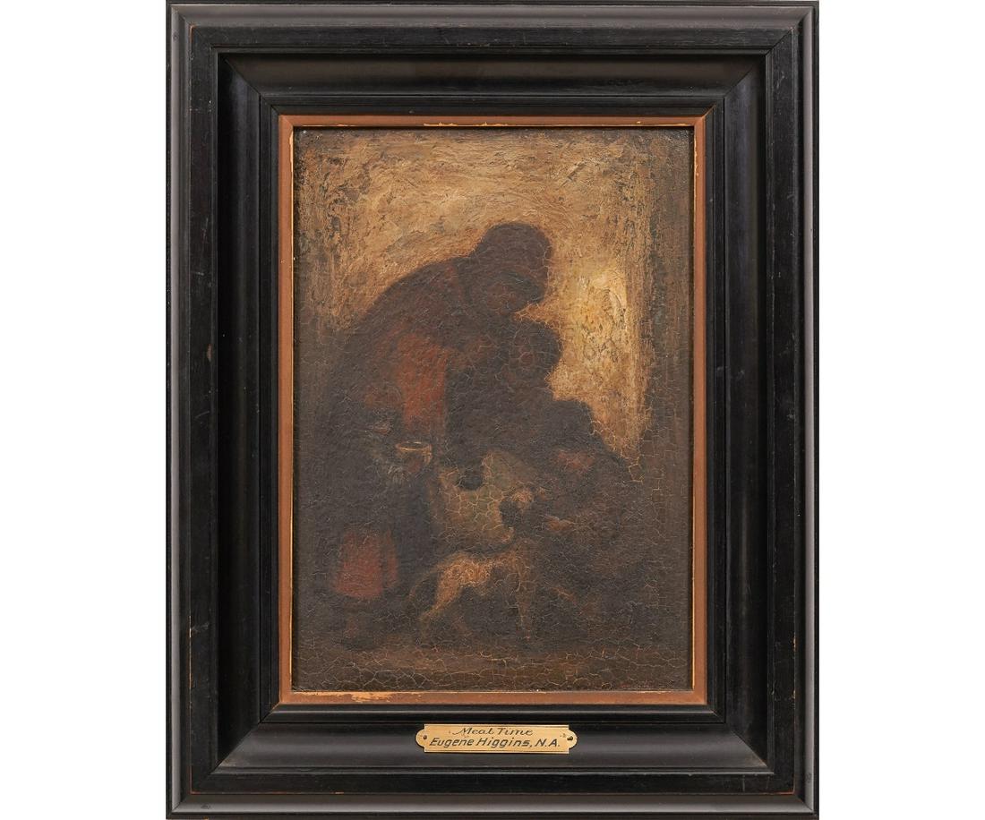 EUGENE HIGGINS OIL ON BOARD (1 of 6)