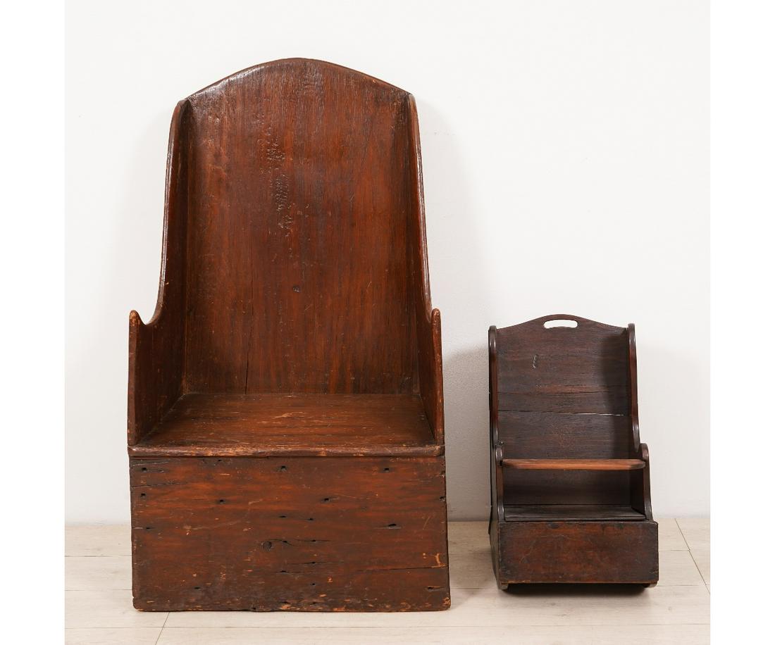 PRIMITIVE PINE SETTLE (1 of 5)