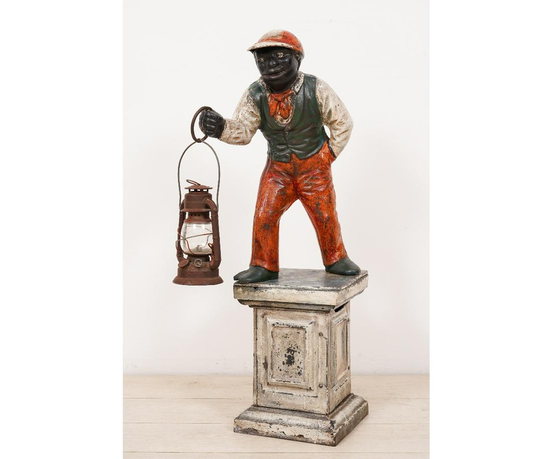 CAST IRON LAWN JOCKEY (1 of 8)