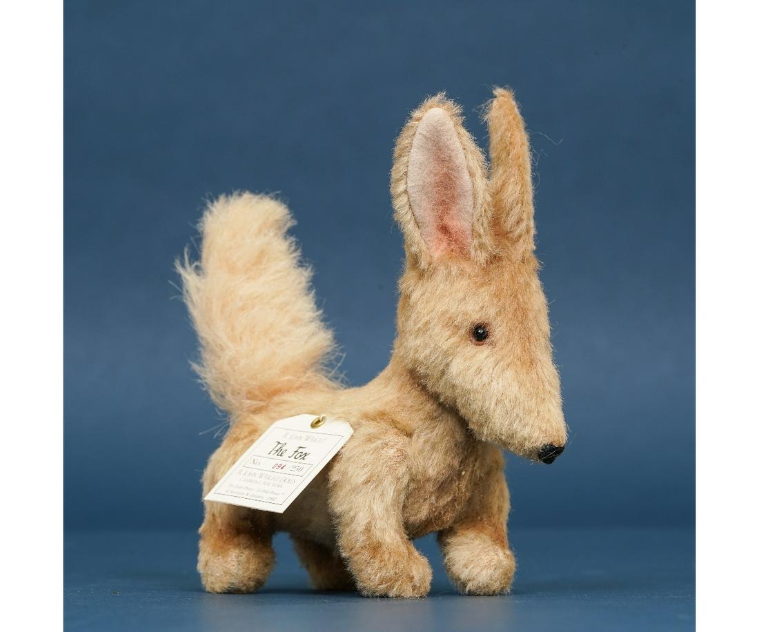 "THE FOX" R. JOHN WRIGHT: "The Fox" from The Little Prince by R. John Wright, #94 of 250, with documents and original box. Fox: 5.25"h x 5"l x 2.25"w / Box: 8.25"w x 7"l x 4.25"d