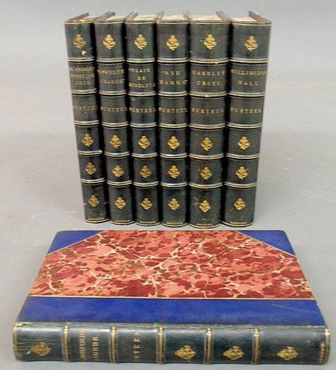 Seven volumes of Robert Smith Surtees works, comp: Seven volumes of Robert Smith Surtees works, complete, three-quarter Morocco, hand-colored plates. The publisher is London, Bradbury, Agnew & Company. Circa 1885. See the additional photos of the hand