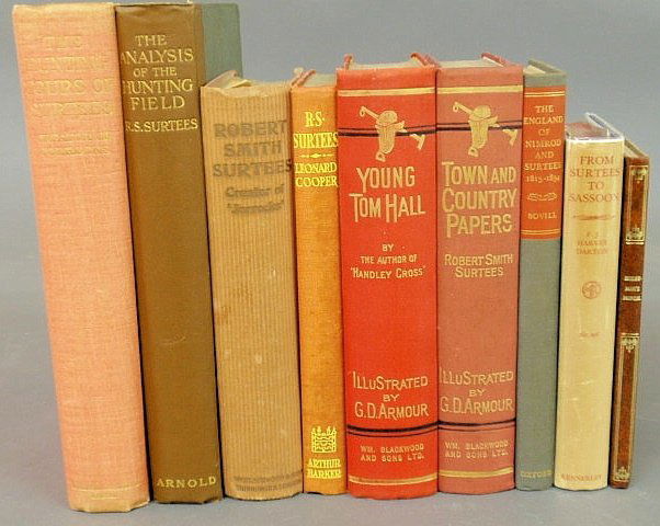 Nine books by Robert Smith Surtees to include The: Nine books by Robert Smith Surtees to include The Hunting Tours, Edinburgh 1927, 1/250 copies.
