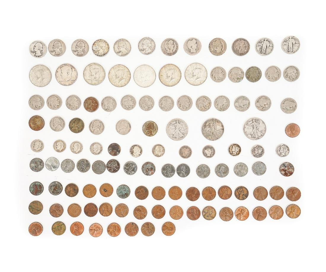 AMERICAN COINS: American coins to include Kennedy half dollars 2-1064; 1965; 3-1967; 1968; Walking Liberty half dollars 1941; Quarters 1898; 1902; 1914; 1916;1943; 1947; 1950; 2-1960; 1962; Dimes 1947; 1948; 1952; 19