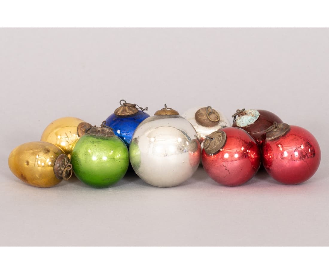 SMALL GERMAN GLASS KUGELS (1 of 2)