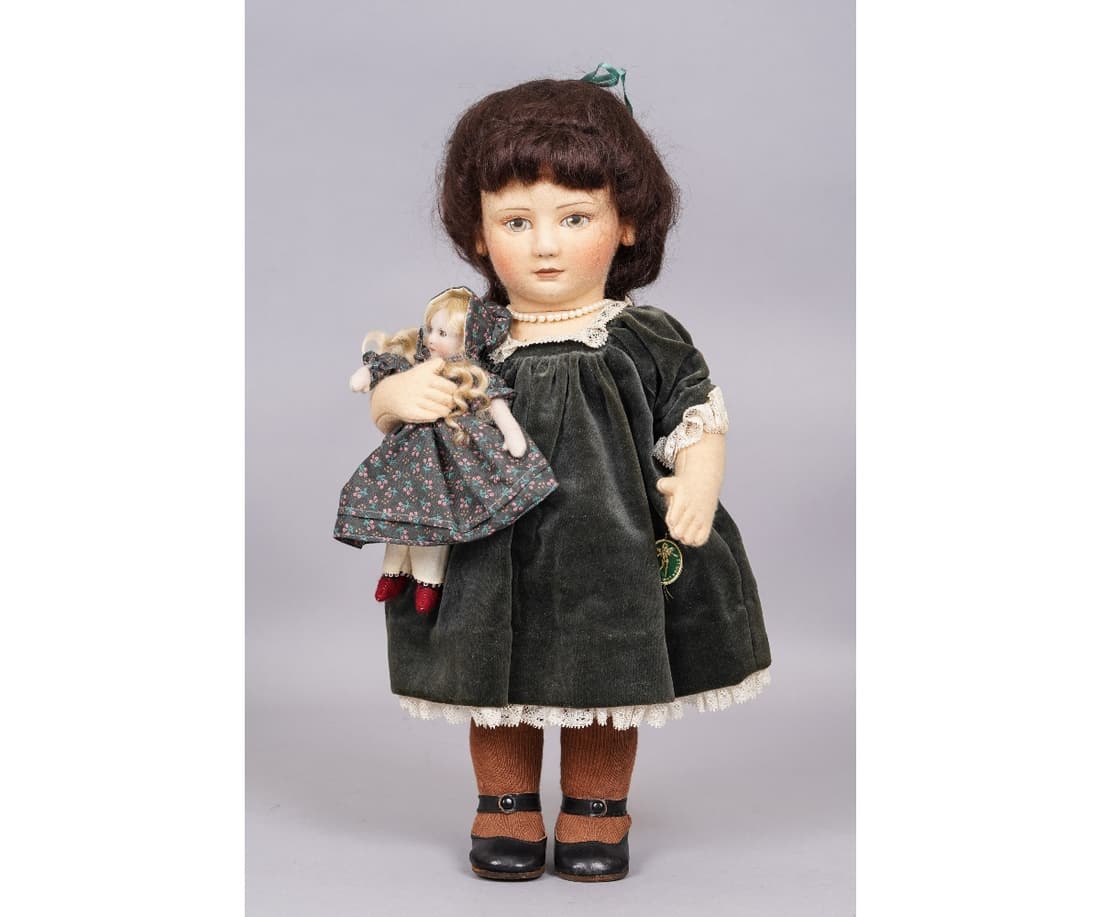 R. JOHN WRIGHT RACHEL SUNDAY BEST: R. John Wright Rachel Sunday Best from the Little Children Series II, made of molded felt, fully jointed, limited edition 144 of 250, in gold box. 17"h Release date: 1985