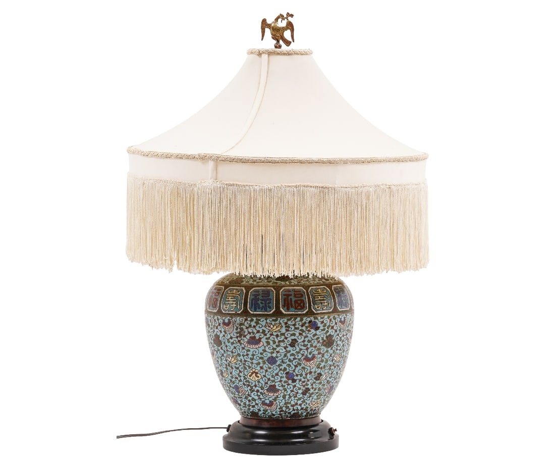CHAMPLEVE VASE/LAMP (1 of 7)