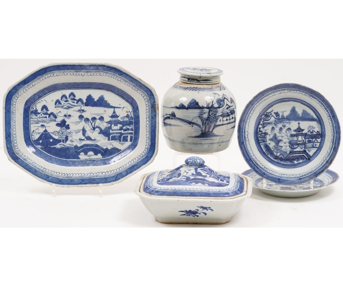 CHINESE BLUE & WHITE CANTON (1 of 6)