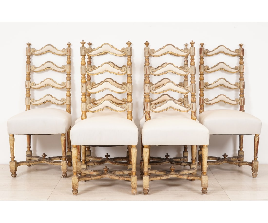 SET OF SIX FRENCH COUNTRY CHAIRS (1 of 6)