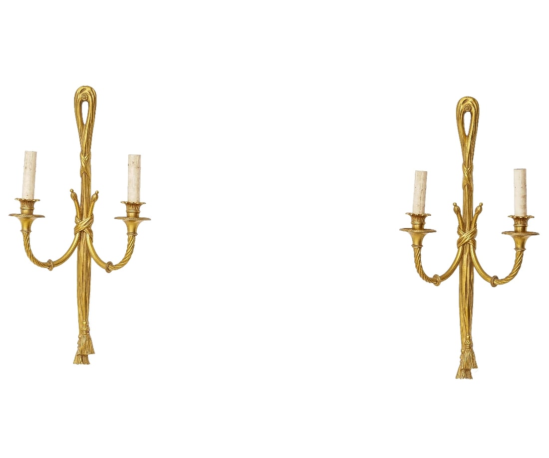 PAIR ORNATE FRENCH SCONCES (1 of 6)