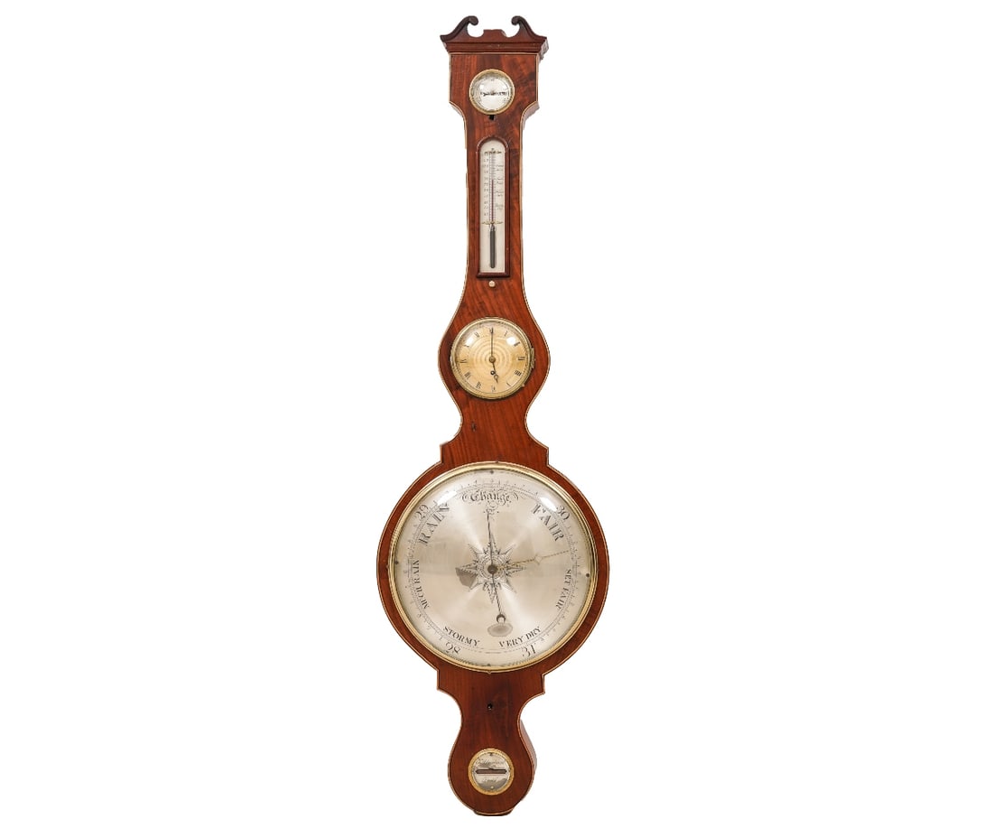 JACOB ABRAHAM BAROMETER/CLOCK (1 of 8)