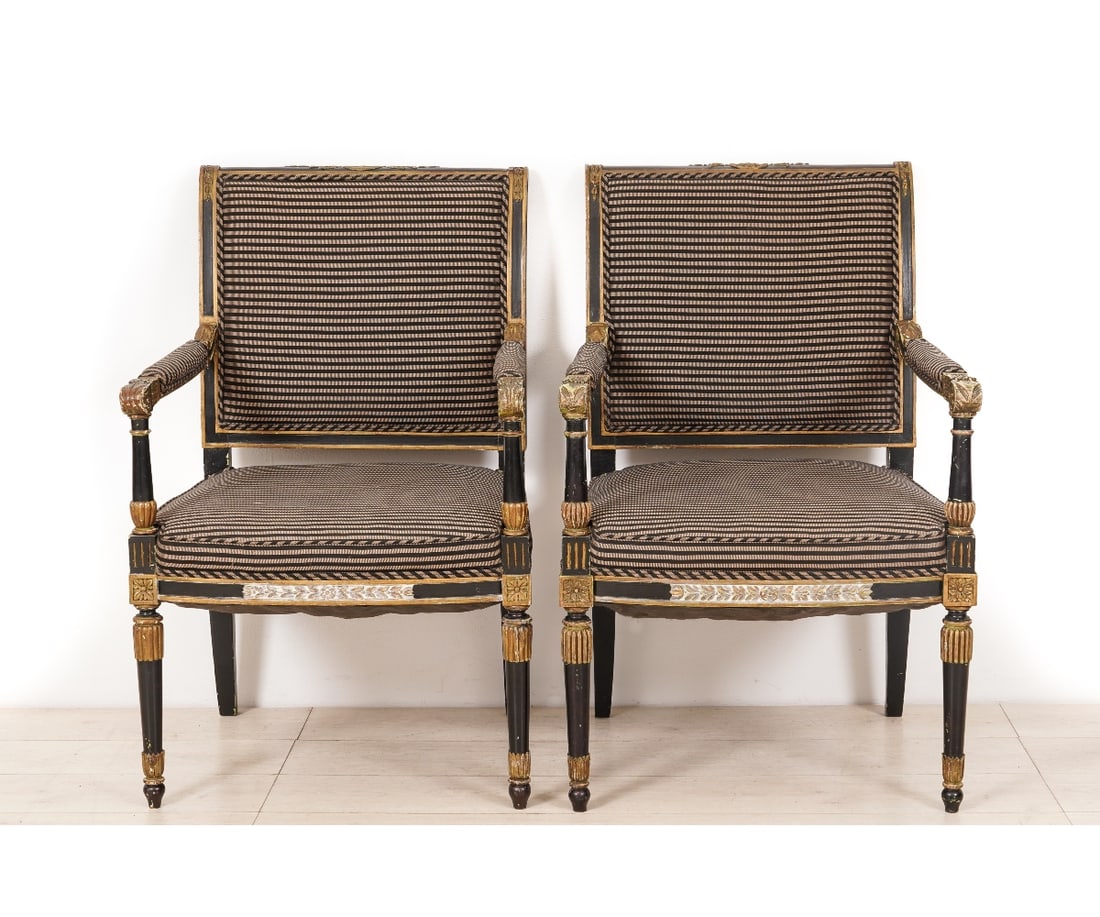 PAIR FRENCH FAUTEUILS (1 of 6)