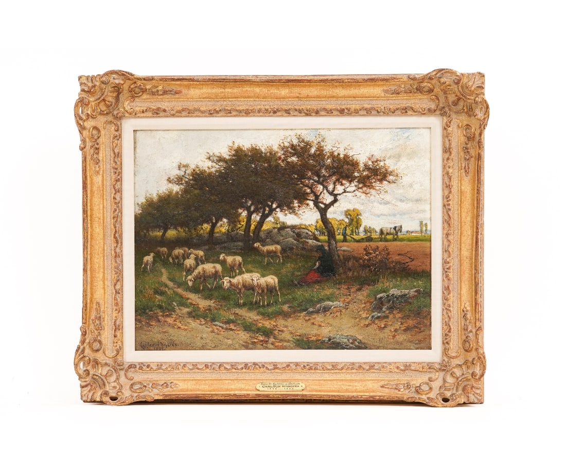 J. CARELTON WIGGINS OIL ON CANVAS (1 of 12)