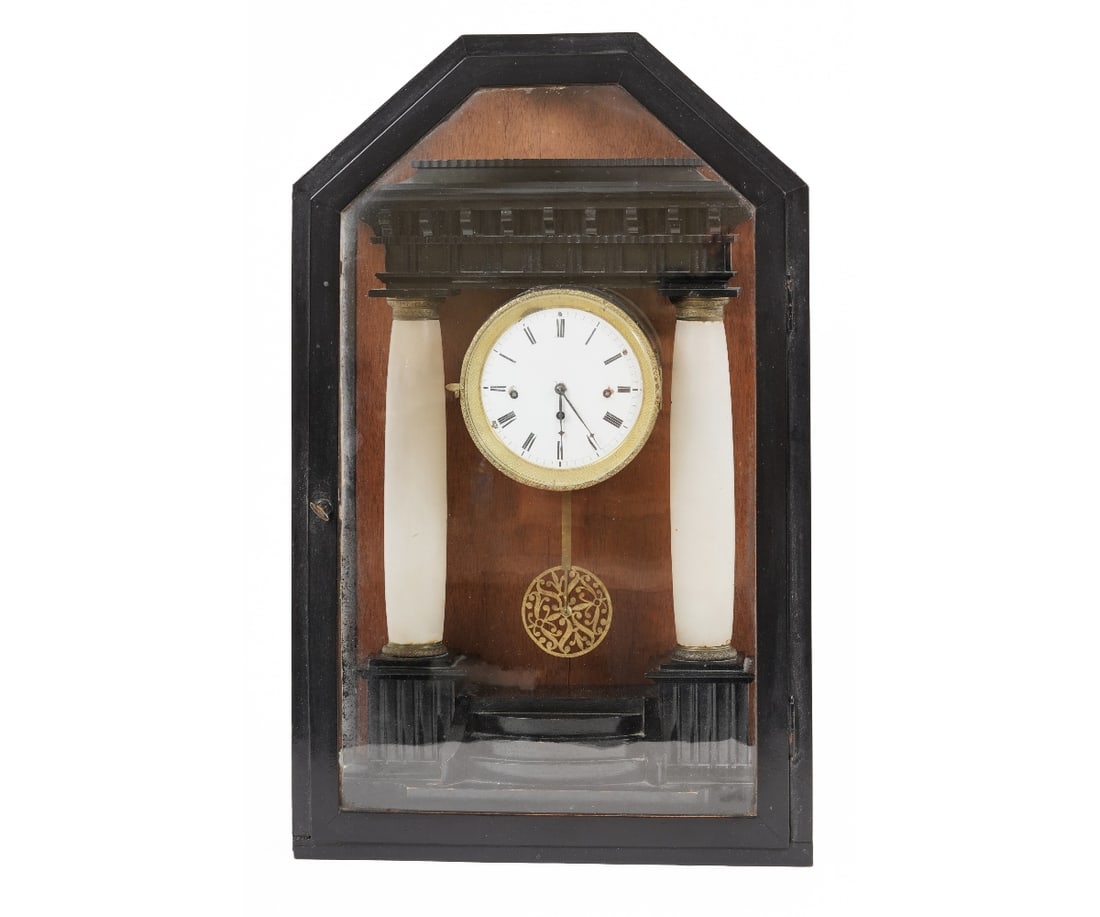 FRENCH EMPIRE PORTICO CLOCK (1 of 7)