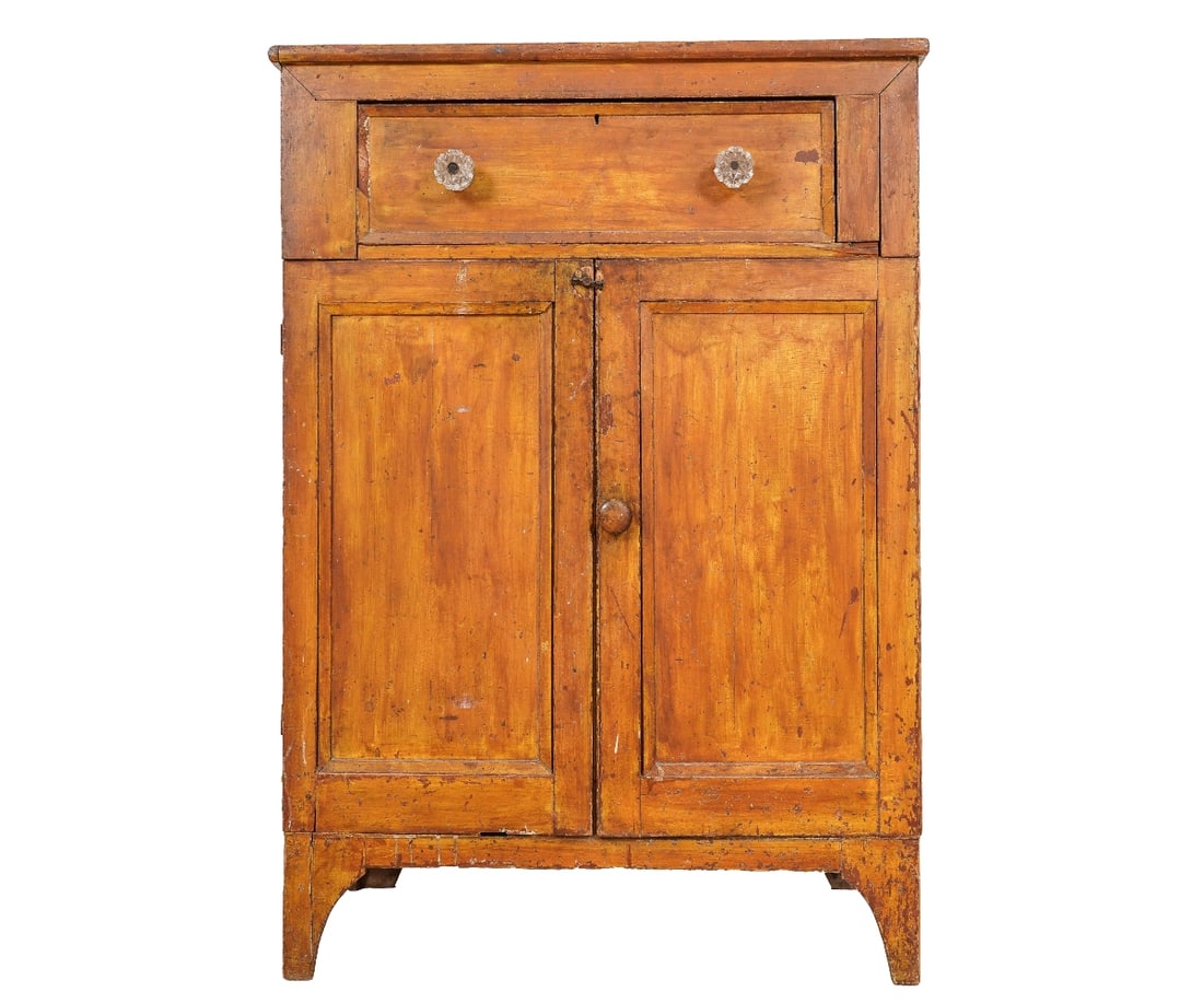 COUNTRY PINE PAINTED JELLY CUPBOARD (1 of 6)