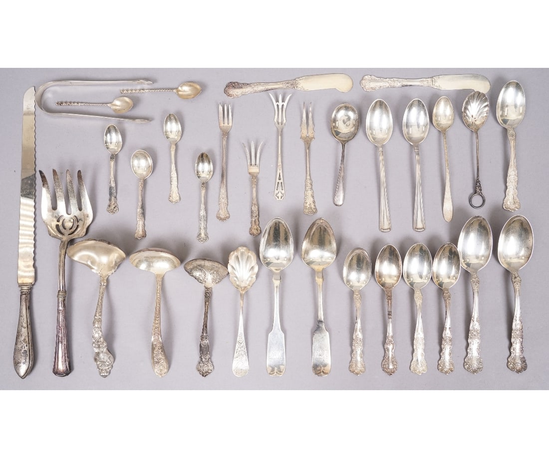 STERLING AND COIN SILVER GROUPING (1 of 5)