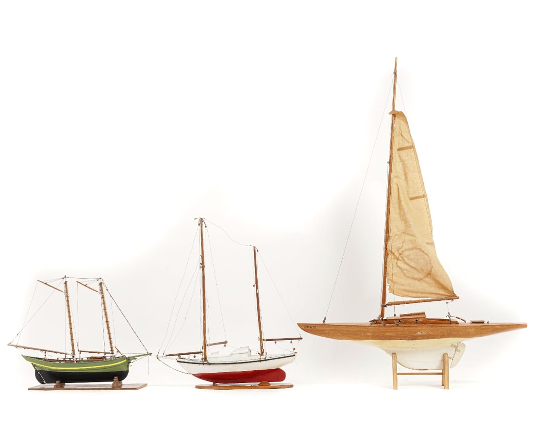THREE WOOD SAIL BOATS (1 of 8)