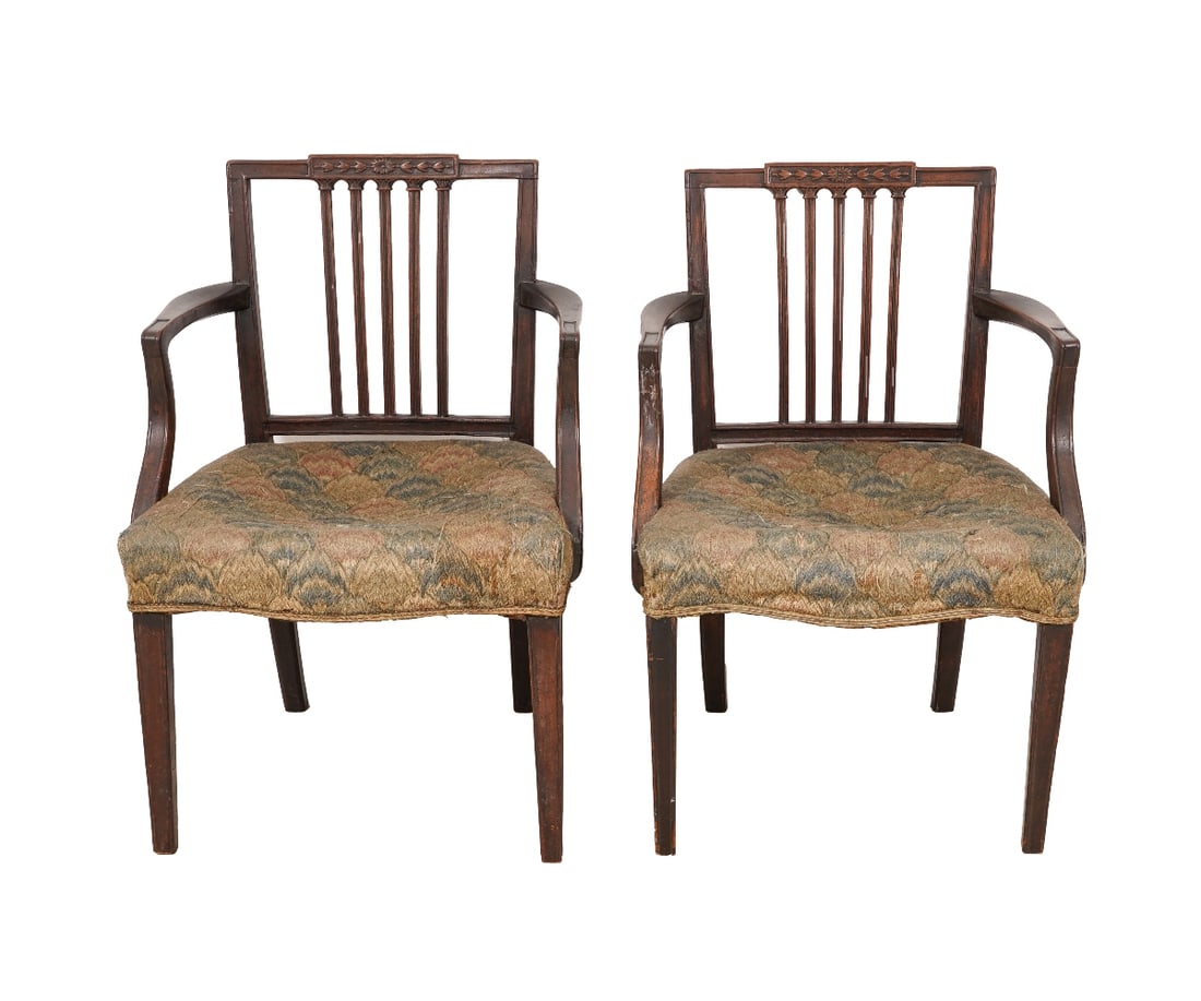 PAIR HEPPLEWHITE CHAIRS (1 of 10)