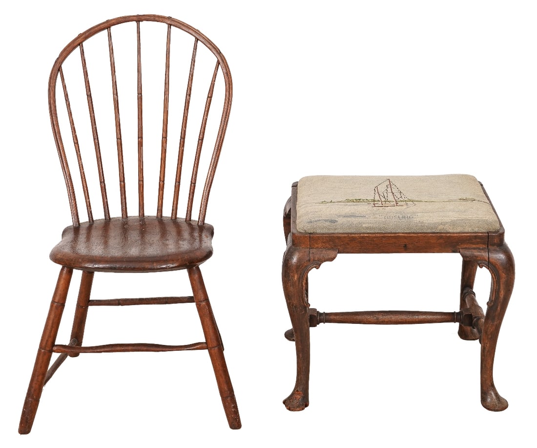 ENGLISH QUEEN ANNE FOOT STOOL (1 of 6)