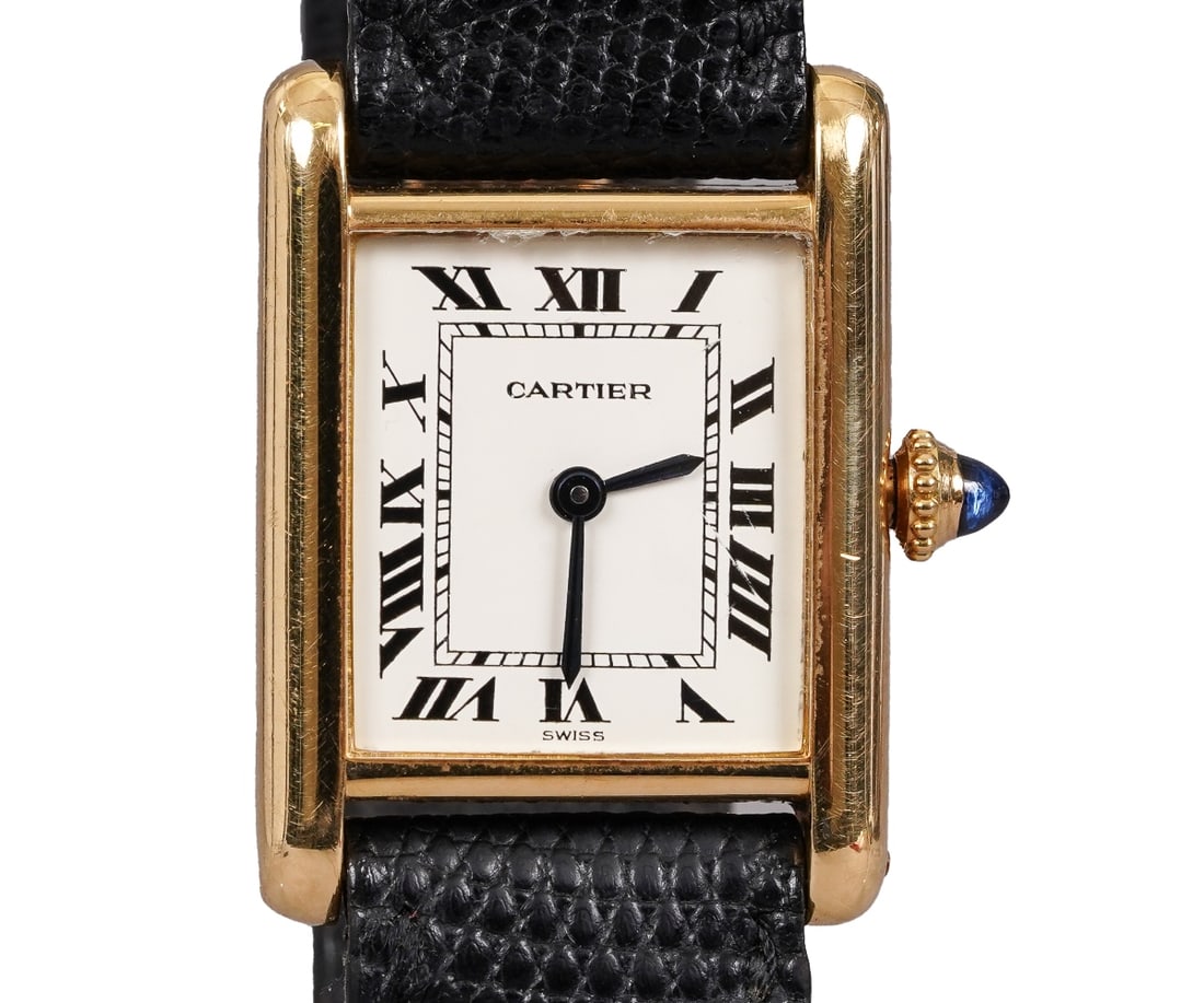 CARTIER 18K LADIES TANK WATCH (1 of 7)