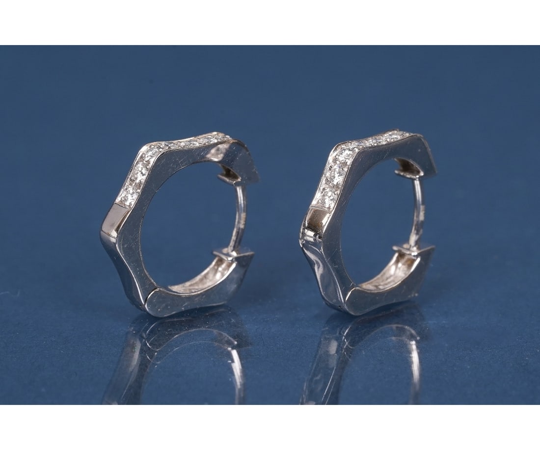 MONT BLANC 18K DIAMOND EARRINGS (1 of 10)