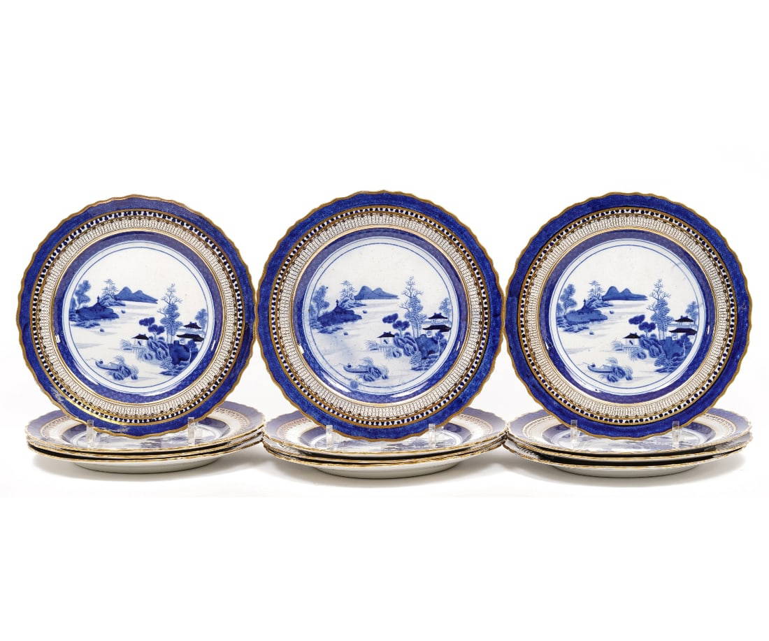 Set Of 12 Chinese Plates Auction