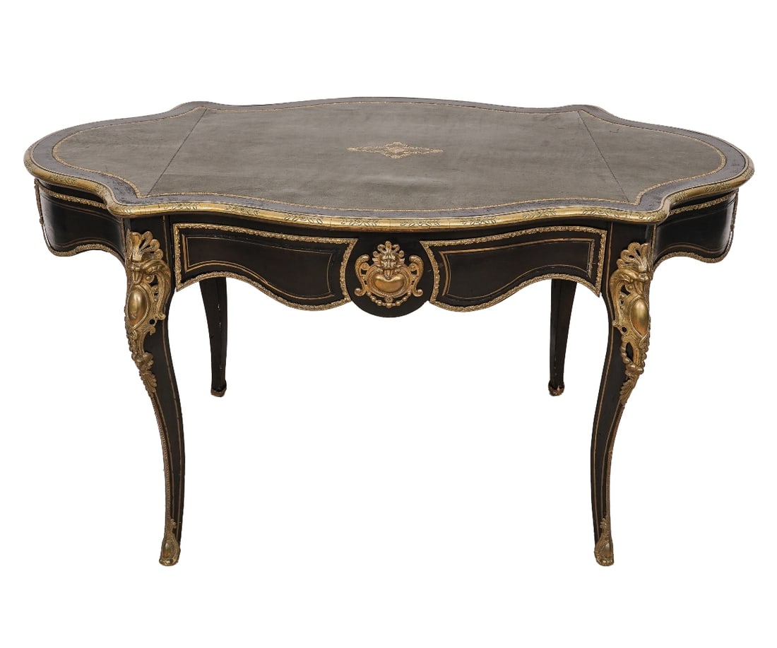 FRENCH EBONIZED WRITING DESK (1 of 11)