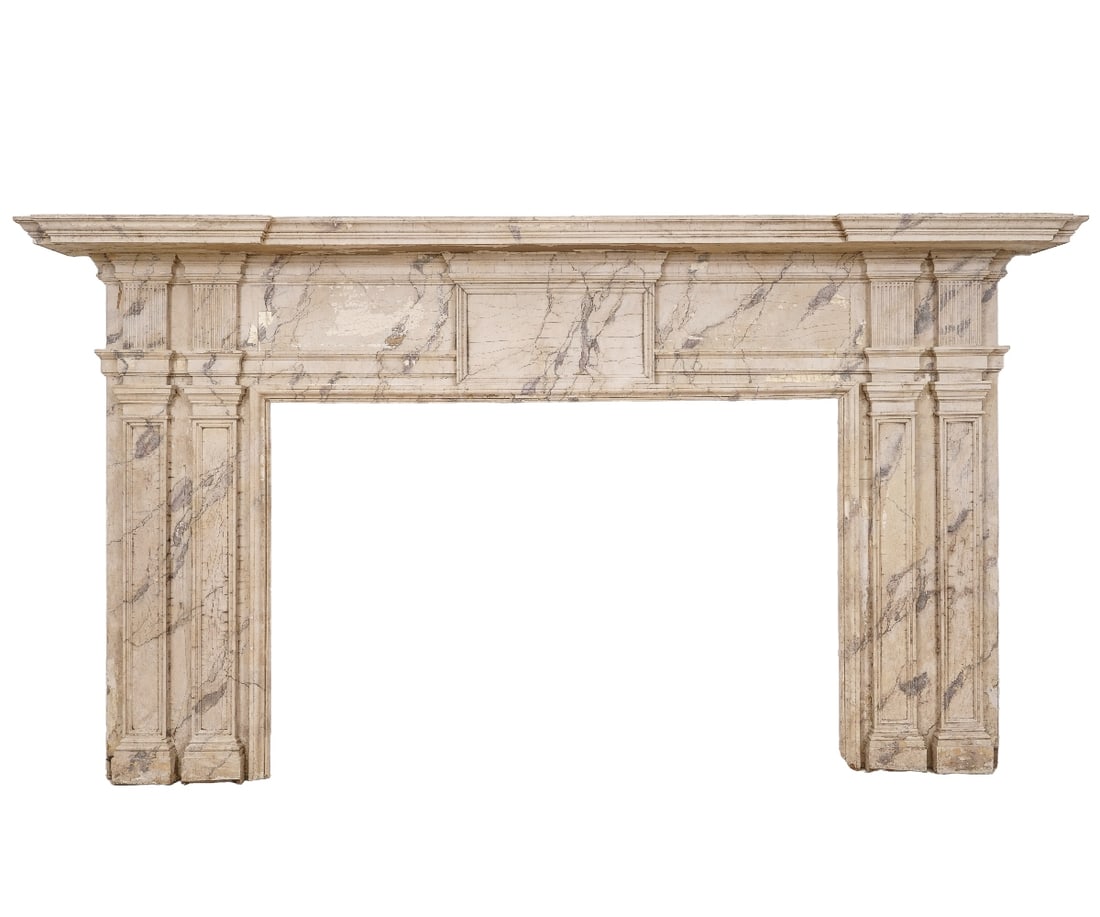 FAUX PAINTED MARBLE MANTEL (1 of 3)