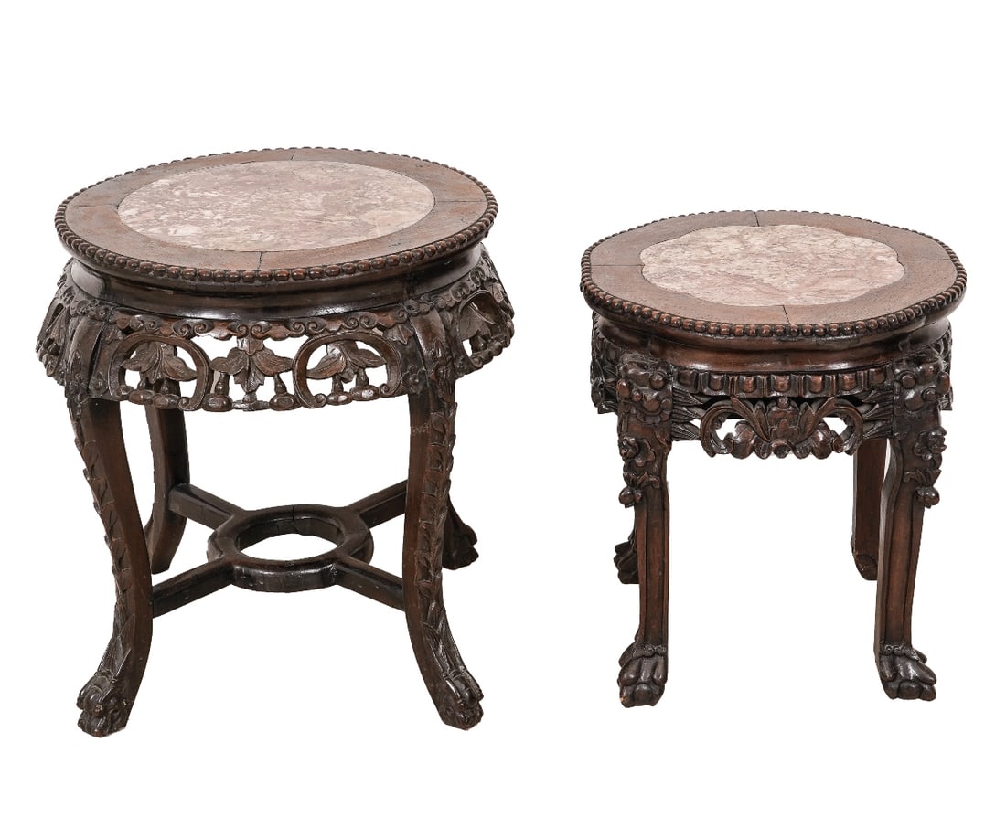 TWO CHINESE PLANT STANDS (1 of 6)