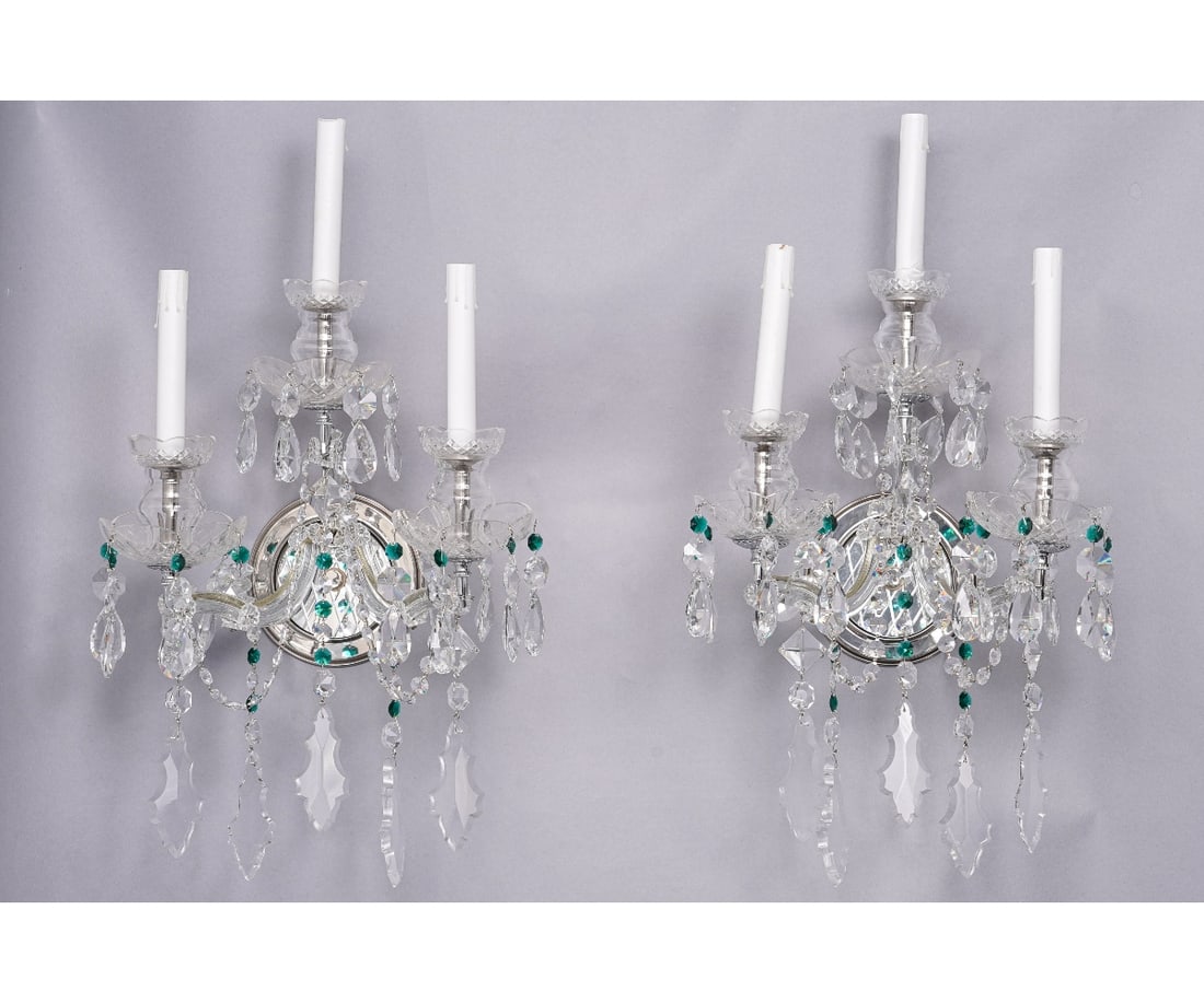 STANLEY SAMET CRYSTAL WALL SCONCES (1 of 5)