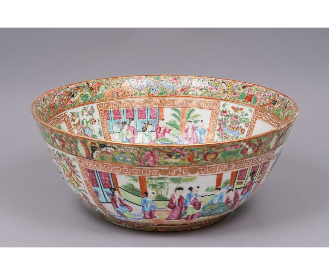 CHINESE ROSE MANDARIN PUNCH BOWL (1 of 9)