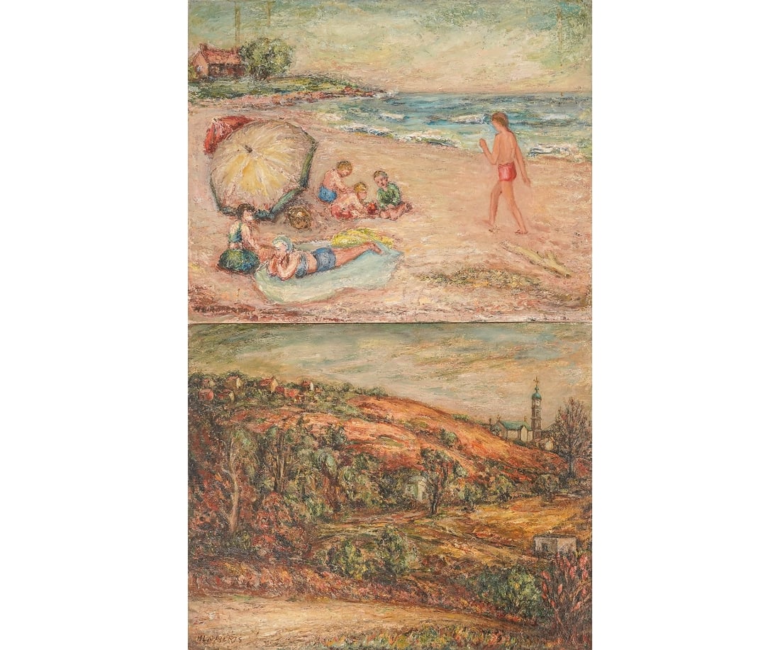 TWO HELEN L. ROBERTS OIL ON BOARD (1 of 9)