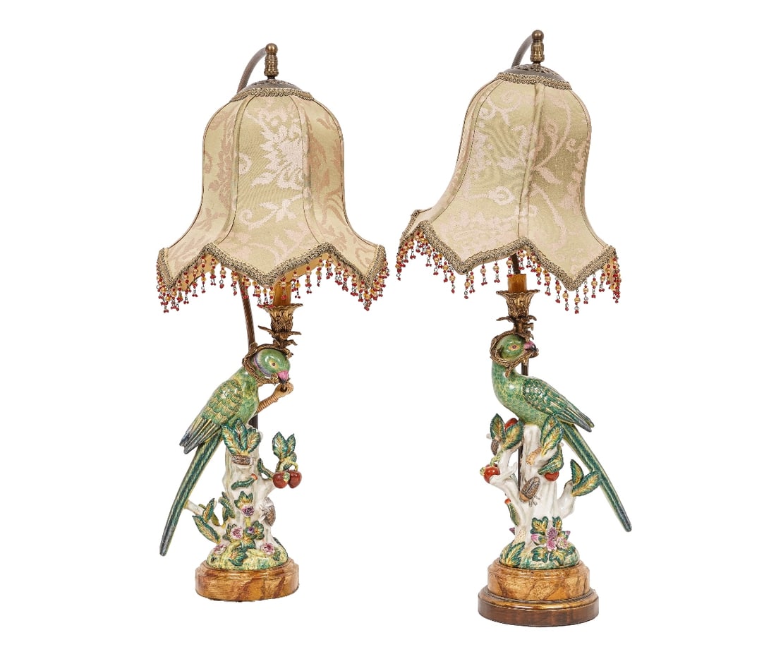 PAIR PARROT LAMPS (1 of 10)
