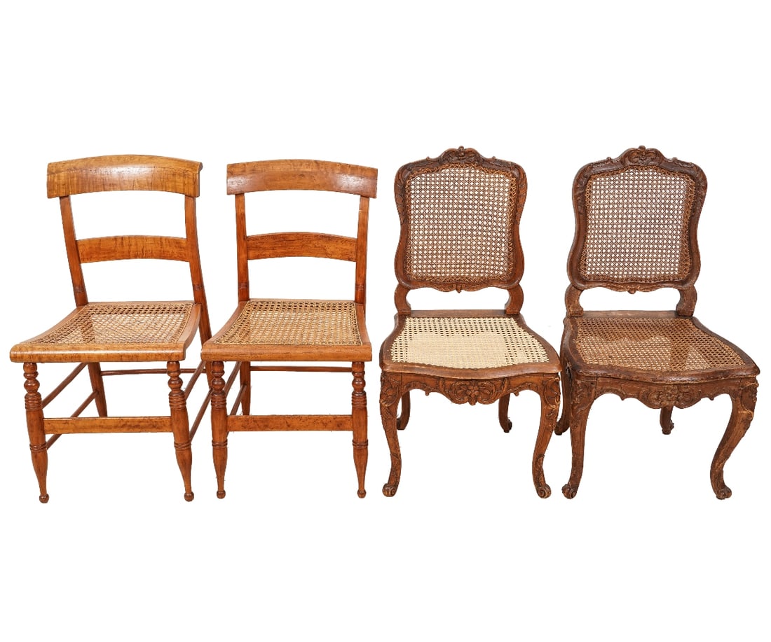 PAIR BIRDSEYE MAPLE CHAIRS (1 of 5)