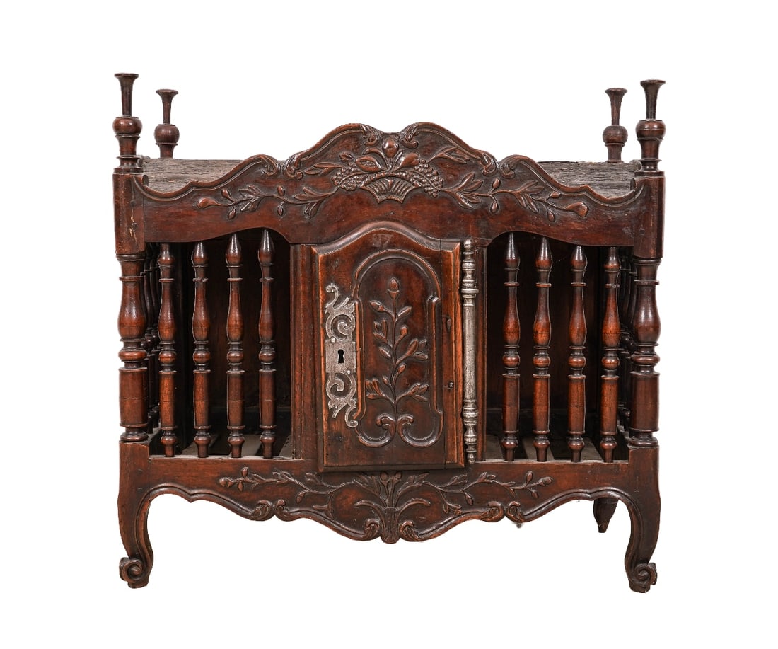 EARLY FRENCH WALNUT PANETIERE (1 of 9)