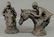 165: Pair of cast iron horse and rider bookends, 20th c