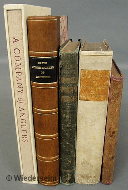 Five books on fishing, shooting- Days and Nights o: Five books on fishing, shooting- Days and Nights of Salmon Fishing in the Tweed by William Scrope, Esq., London 1898, Shooting, Boating and Fishing for Young Sportsmen by T. Robinson Warren, New York 