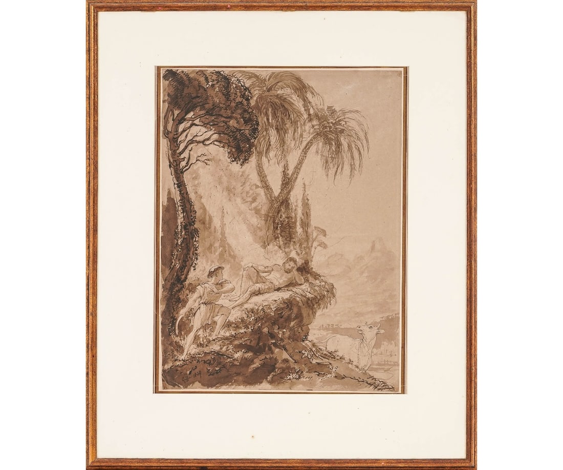 SEPIA AND INK SIGNED G.H. (1 of 5)