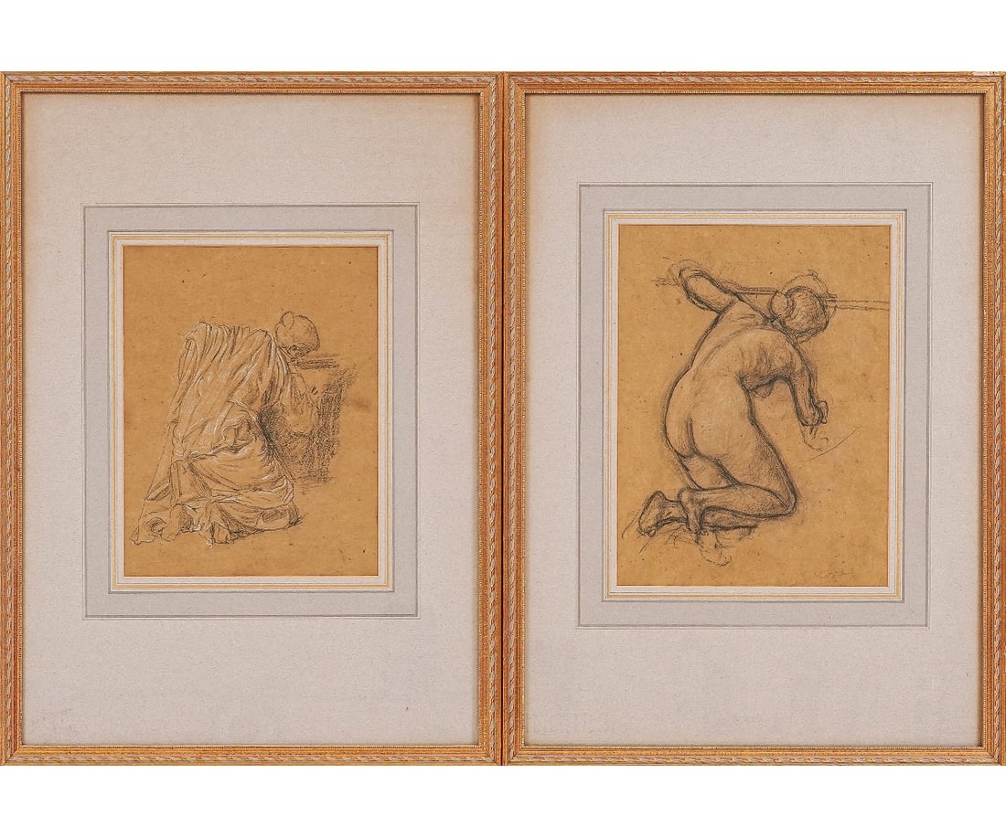 TWO PENCIL/CHALK SKETCHINGS (1 of 7)