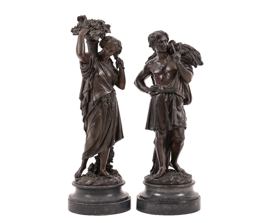 TWO EMILE BOYER BONZE SCULPTURES (1 of 10)