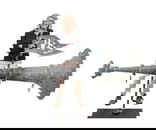 COPPER PARADE HORN WEATHERVANE