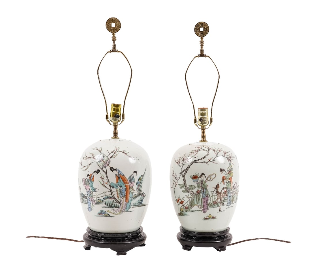 PAIR CHINESE GINGER JARS (1 of 11)